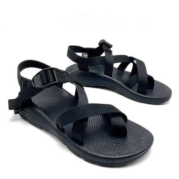 Chaco Womens ZCloud Sandals 9 Slingback Black Webbing Straps Outdoors Comfort - Picture 1 of 11